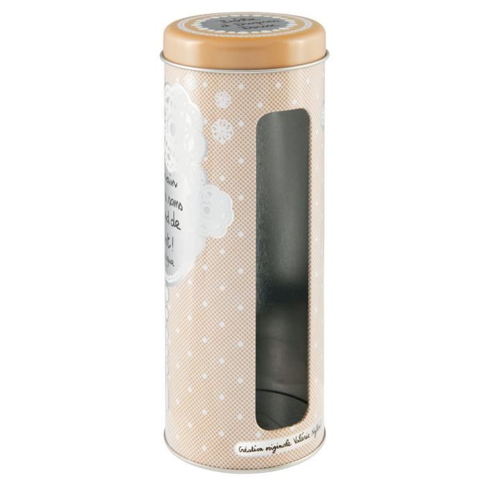 Boite à Cotons Démaquillants FOND DE TEINT En Métal Rangement Déco Salle Bain Idée Cadeau Original pour Femme DLP Derrière La Porte