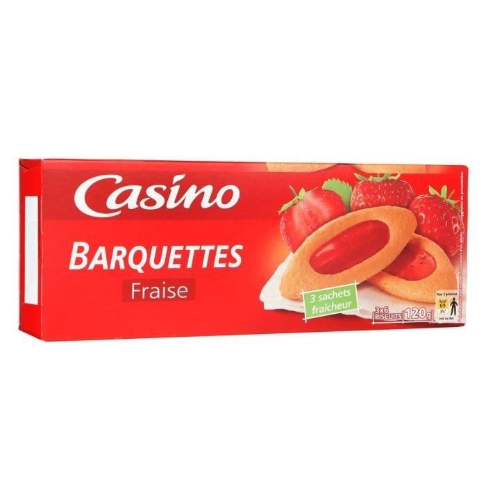 CASINO Barquette à la fraise - 120 g
