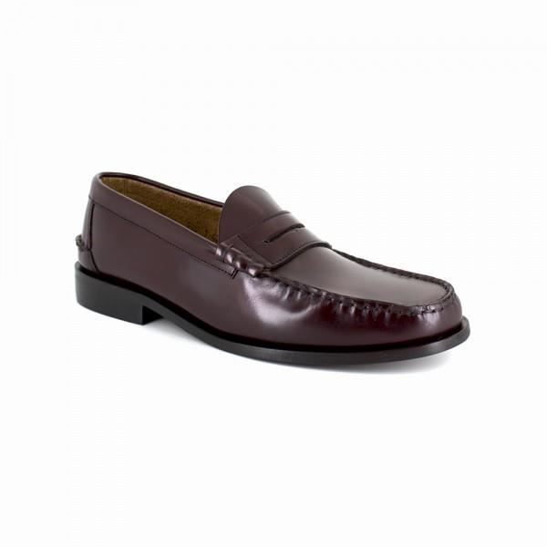 Mocassin J.Bradford Cuir Bordeaux JB-COLIN - Couleur - Bordeaux