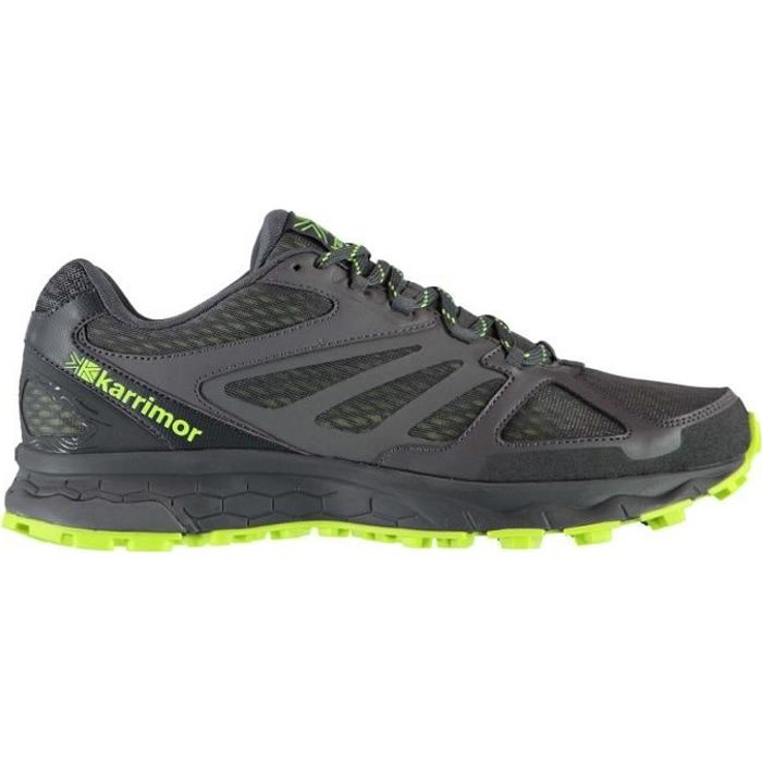 Hommes Trail Chaussures De Course À Pied Gris/vert
