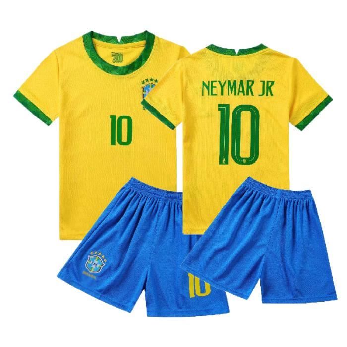 Ensemble de maillots de football-Maillot de football pour enfants 10 Maillot et short de football- Gris/Bleu marine