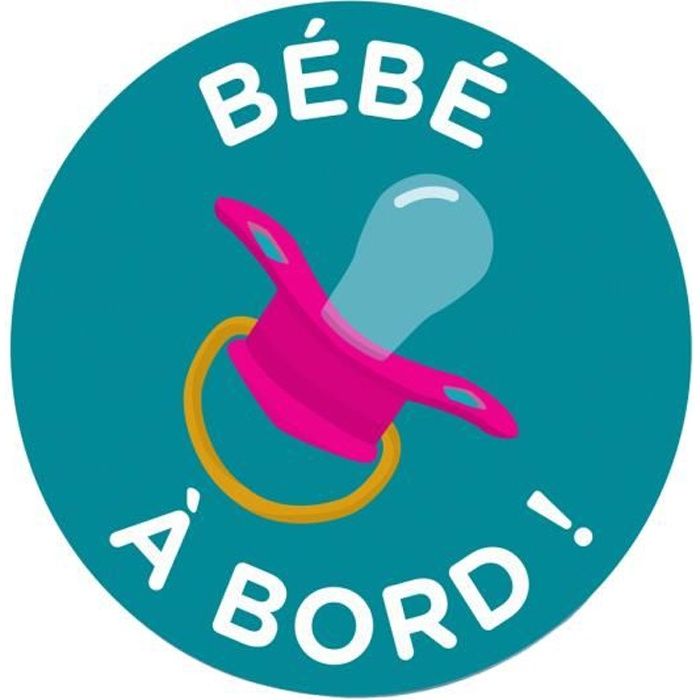 Disque Bébé à bord 18 cm - My Color Pop® - Electrostatique