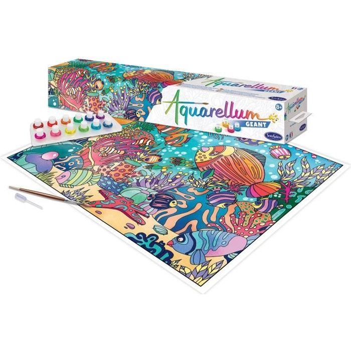 SENTOSPHERE Jeu Aquarellum Géant Fonds Coralliens - Pour Enfant