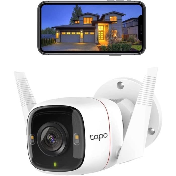 TP-Link Tapo Caméra Surveillance WiFi Extérieur Caméra IP haute résolution 4MP, Vision nocturne en couleur TAPO C320WS