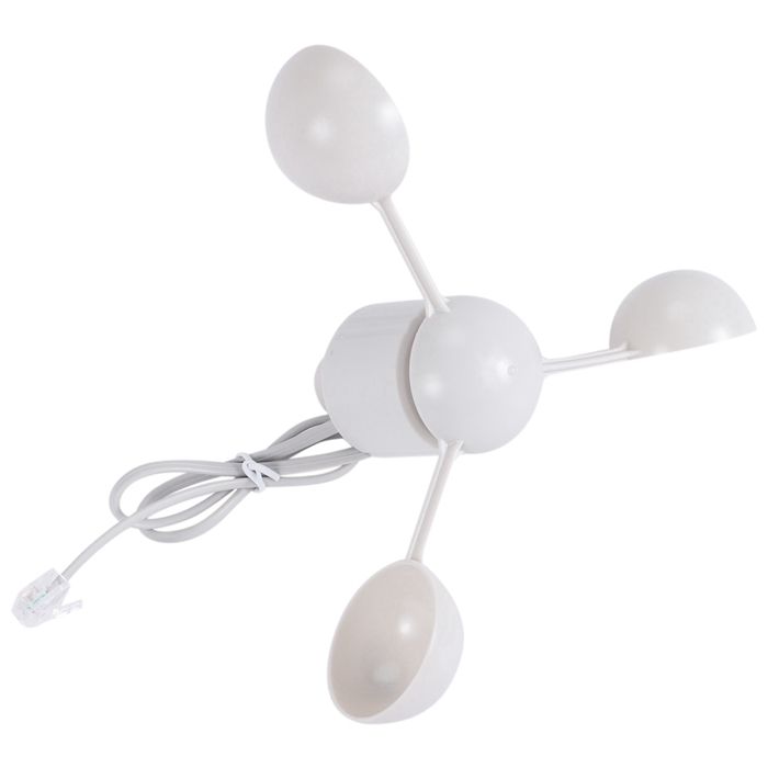 Anémomètre WH-SP-WS01 - Capteur De Vitesse Du Vent, Pour Station Météo, Plastique Noir