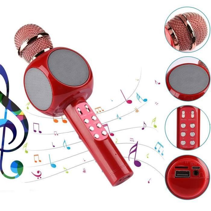Acheter Machine à karaoké Bluetooth Portable 5.3, système de haut-parleurs PA avec 1-2 microphones sans fil, chant en famille, cadeaux pour enfants Acheter Machine à karaoké Bluetooth Portable 5.3, système de haut-parleurs PA avec 1-2 microphones sans fil, chant en famille, cadeaux pour enfants