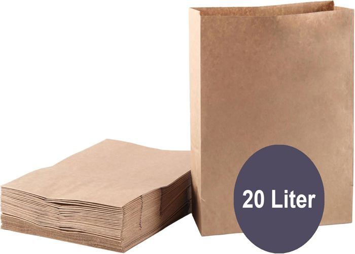 Idena 60057 - 20 Sacs Papier Kraft Cadeaux 18x8x21 Cm - Personnalisables Pour Fêtes
