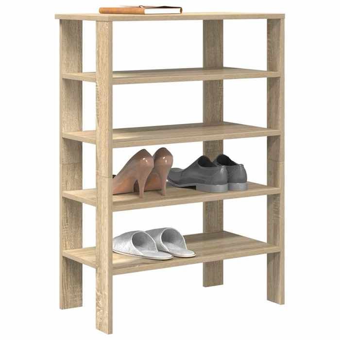 vidaXL Étagère à chaussures chêne sonoma 61x32x875 cm bois ingénierie rangement de chaussures armoire de rangement de 859853