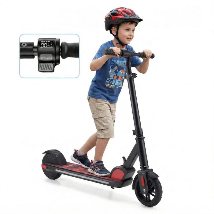 Trottinette Electrique Enfants Pliable-Moteur 150W-Batterie 2.6A-Autonomie 5-8km-Vitesse Max 16km/hNoir