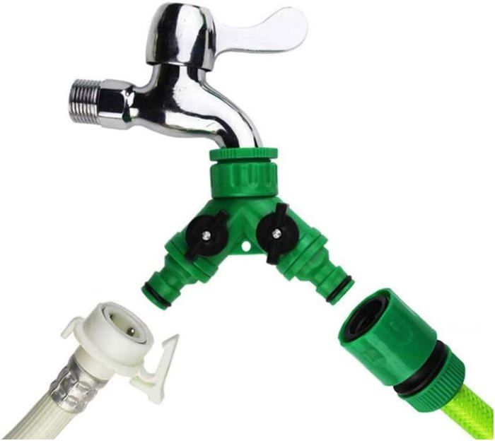 Séparateur de Tuyau D'arrosage, Séparateur de Robinet D'eau 2 Voies Séparateur de Tuyau D'arrosage, Séparateur de Robinet D'eau 2 Voies