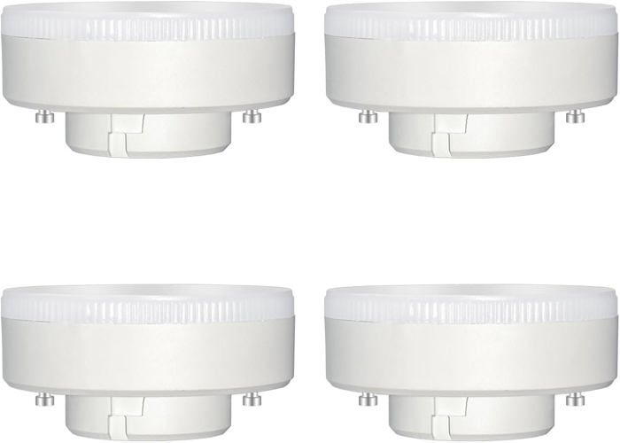 Lot de 4 Ampoule GX53 LED 9W Blanc Chaud 2700K 800LM 180° AC 220-240V Remplace GX53 CFL & Halogène GX53 Spot LED Encastrable