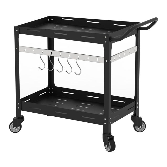Chariot de service dextérieur Bard acier 72 x 77 x 38 cm noir