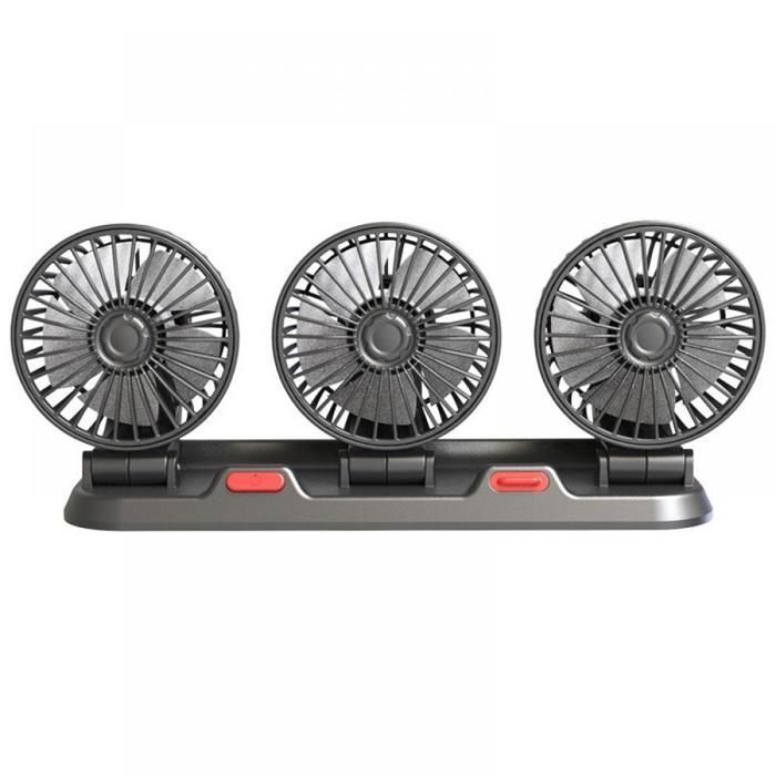 Ventilateur voiture/camion 24V/12V universel - Double tête - Puissant - Refroidissement rapide - Installation facile