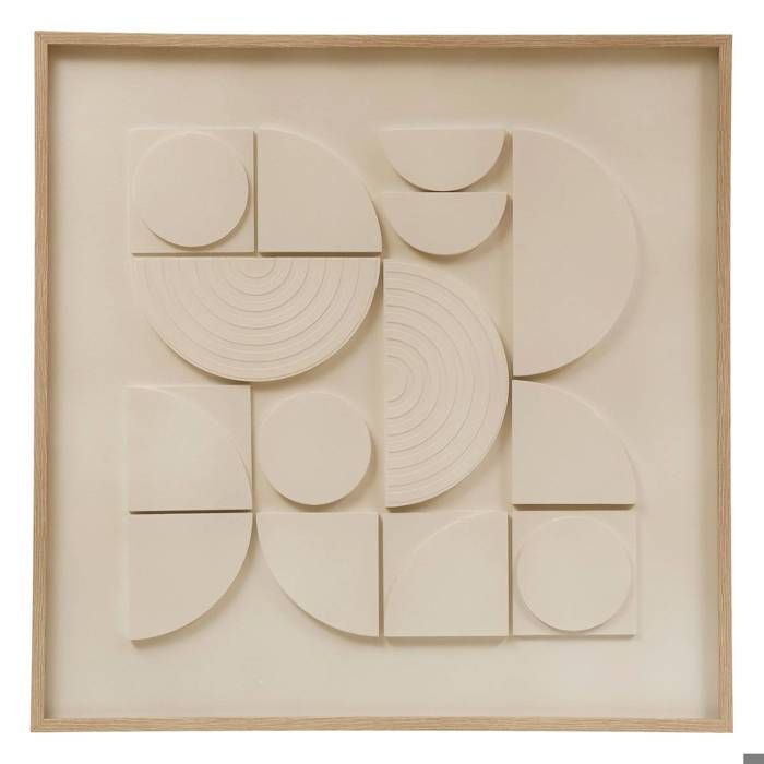 Toile 3D Catalina blanc 60x60cm - Atmosphera Créateur dintérieur
