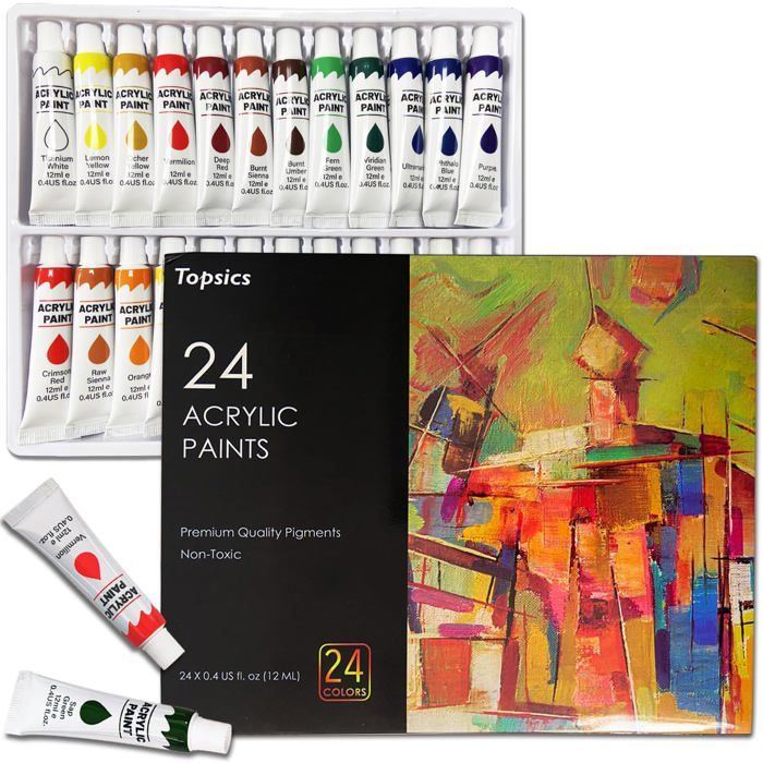 Toupies Acrylique Enfant - 24 Pièces Colorées - Jeu Anti-Stress - Cadeau Anniversaire/Fête