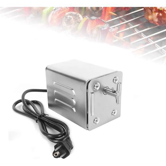 Moteur Rôtissoire Barbecue Moteur Rôtissoire BBQ 220V 25W - Acier Inox - Vitesse 2.5 Tr/min - Porc, Poulet, Agneau - Couple élevé Tourne Broche Electrique
