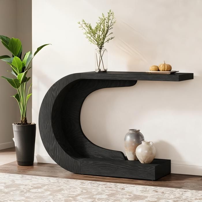 Tables consoles de salon 110 x 35 x 75 cm Console Meuble pour Entrée Couloir Salon Console Bois noir