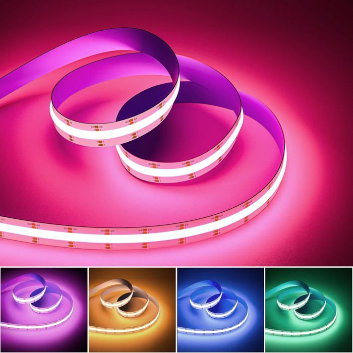 Bande LED OULARA RGB COB 10M Multicolore DC24V Intensité Variable ...