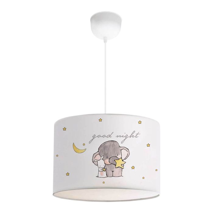 Suspension Rugby pour enfant E27 70 cm motif éléphant
