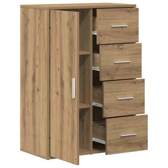 “Winter SaleTOP Armoire/Cabinet à tiroirs Marron - Buffet chêne artisanal 60x31x84cm - bois dingénierie PRO43917