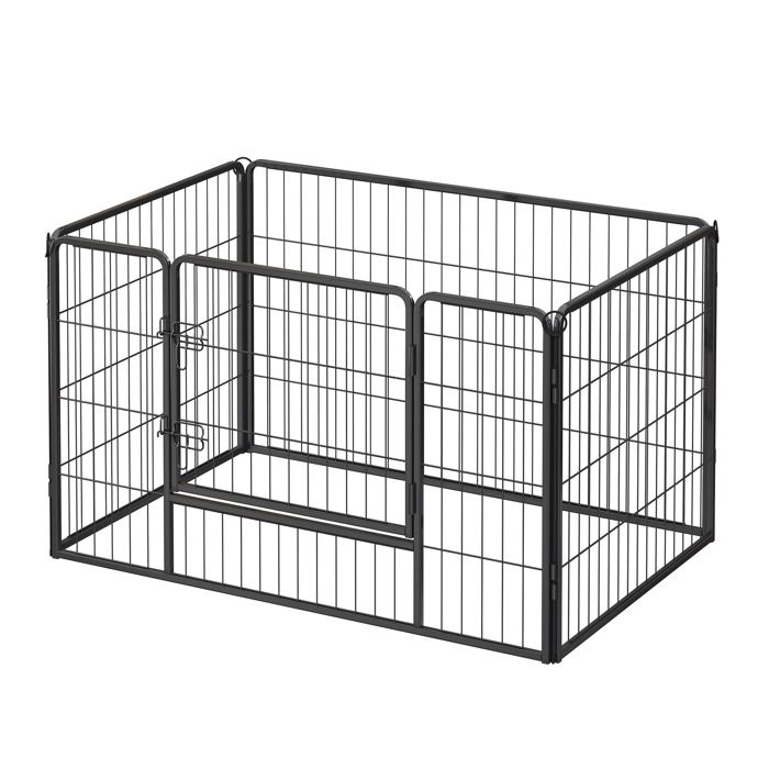 Comparer les prix de Parc pour Chiens Chiot et Petits Animaux en Métal 122 x 80 x 70 cm Noir