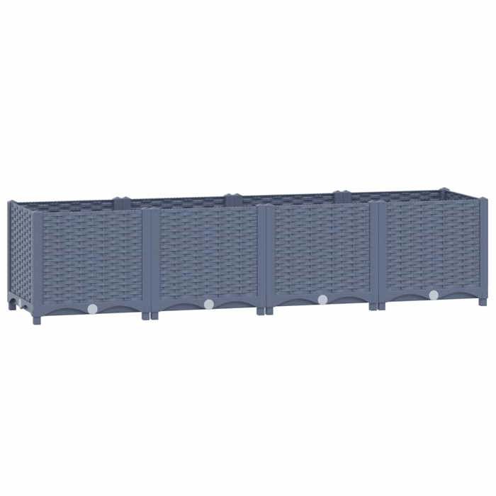 En solde Jardinière pour Plantes - BURKE - Lit surélevé de jardin - 160x40x38 cm Polypropylène J1928
