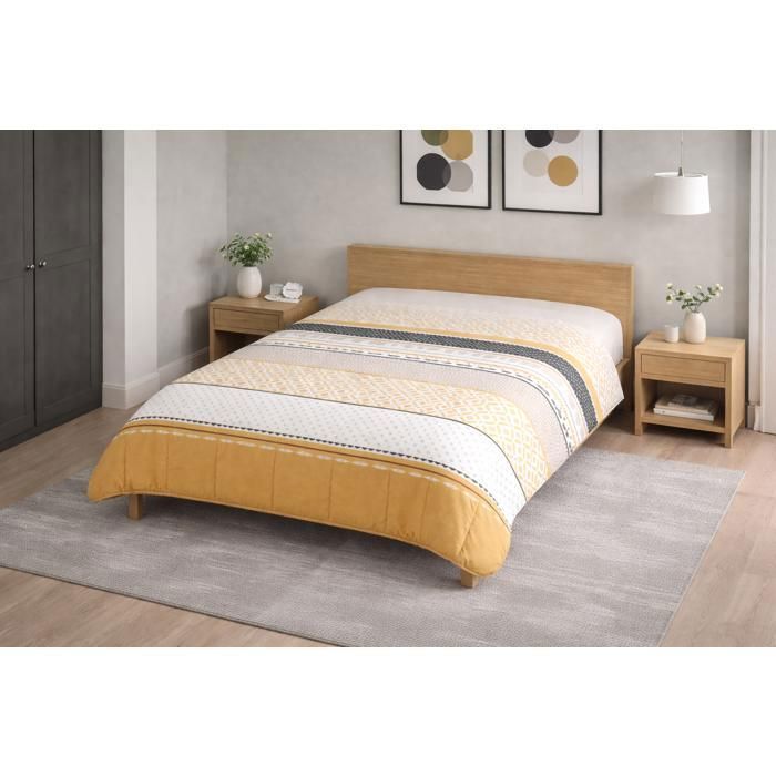 Couette légère - MORTREUX - Casablanca - 220 x 240 cm - Imprimée - Fabrication française