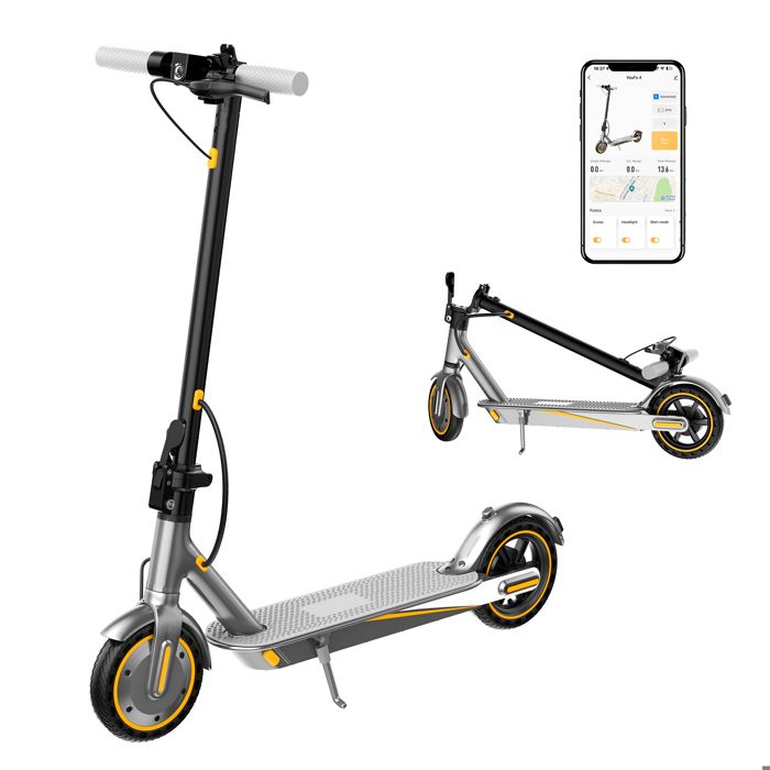 Trottinette electrique 350W-36V 105Ah-Autonomie 30km-Trottinette électrique adulte pliable 8.5 pas