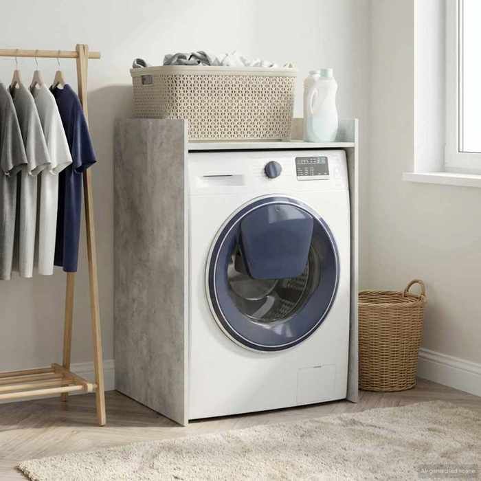 vidaXL Armoire pour machine à laver Béton 675 x 62 x 97 cm 8006811