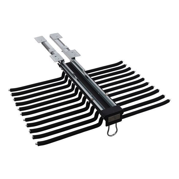 Noir Porte Pantalon Coulissant à 22 Tiges Extensible Antidérapant Cintres Porte Pantalon Dressing pour Armoire Buanderie