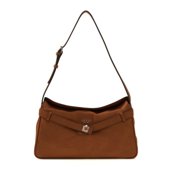 Guess Ella - Sac porté épaule daim Marron SG975418-HWSG9754180-COG