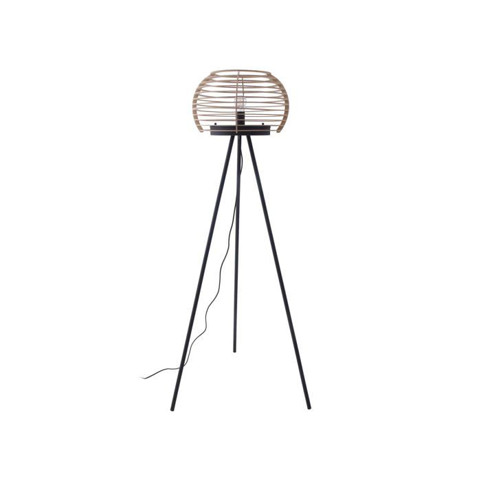 Lampadaire salon - Lindby - lampe sur pied - Bois - bois noir