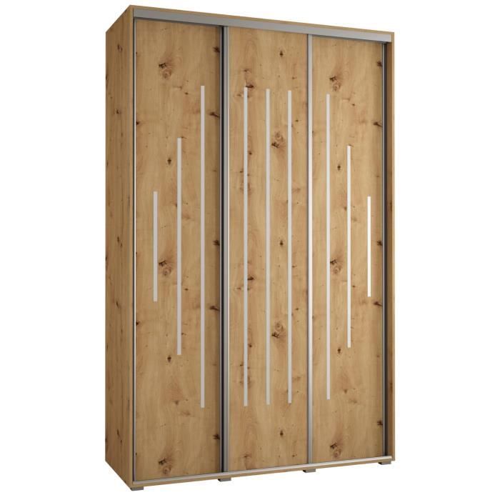 Armoire Porte Coulissante Avec Miroir Tokyo 1 - 180x200x62 Cm - Dressing Chambre Adulte