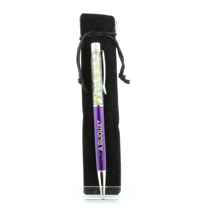 Stylo Minéral Avec Topaze Blanche Du Brésil - Pierre Naturelle, Marque A Bijoux