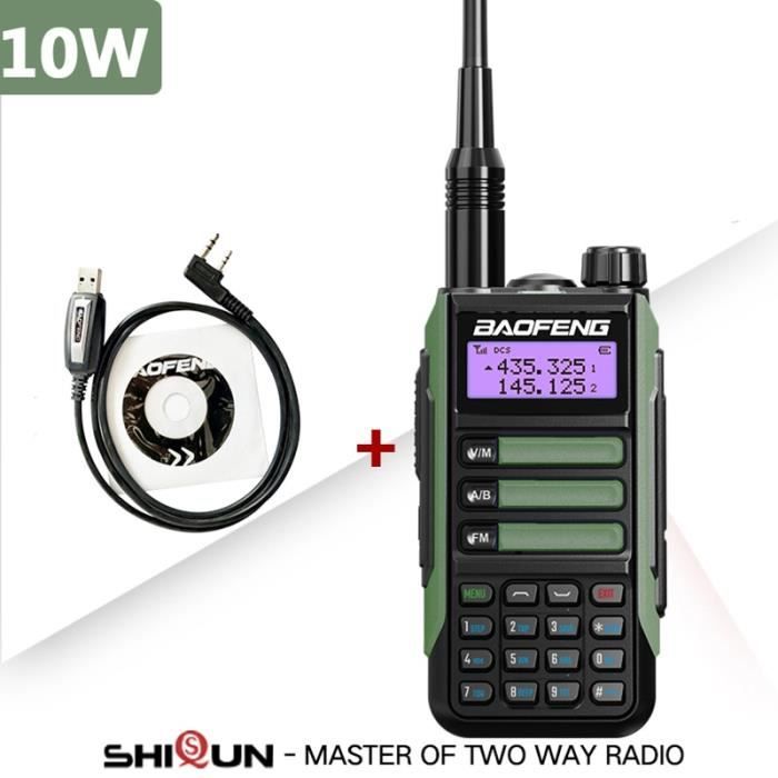 ZS09985-Baofeng Talkie walkie portable UV S9 Plus très puissant de chasse.  radio à deux voies. radiofréquence. CB Ham. grande port - Cdiscount  Téléphonie