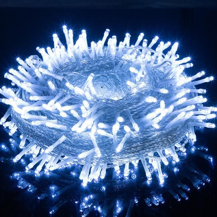 30M 300LED Guirlande lumineuse d'extérieur et d'intérieur Chaîne de noël  fée lumière décoration de mariage de fête Noël - bleu - Cdiscount Maison