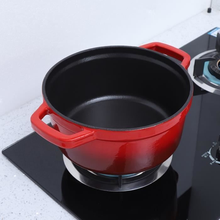 Casserole En Fonte 26cm Pour Cuisson Du Pain - Cocotte Antiadhésive Avec Couvercle Et Accessoires
