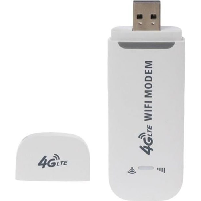 4G WiFi Dongle Débloqué, LTE/4G 150Mbps USB Clé avec Wi-FI Hotspot SIM  Carte Slot - Cdiscount Informatique