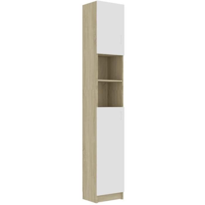 Armoire pour Salle de Bain Armoire Haute de Rangement Armoire Lave
