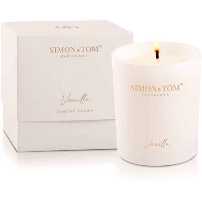 ALLAVA Bougies Parfumées En Verre, Bougie Parfumée Mandarine Noire, Bougie Parfumée Avec Pierre De Cristal, Bougie Artisanale En Cire Naturelle De Soja, Jusqu'à 20 Heures De Combustion (Mandarin, 270