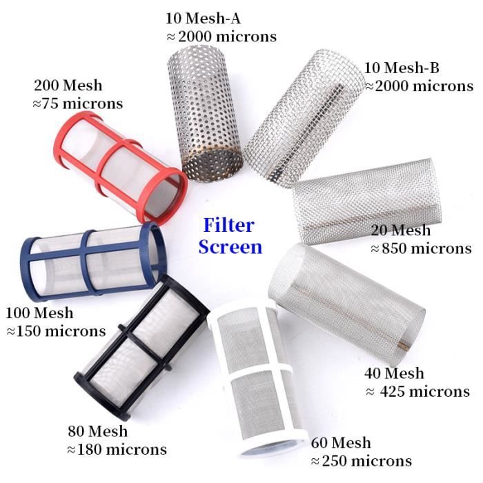 Filtre à Eau En Ligne 40/80 Mailles - Pour Pompe D'Irrigation, Tuyau 2,5 Cm, Jardin, Aquarium - 9