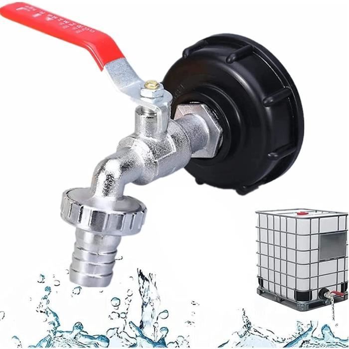 Adaptateur de réservoir d'eau IBC Connecteur de tuyau de robinet d'eau de  jardin