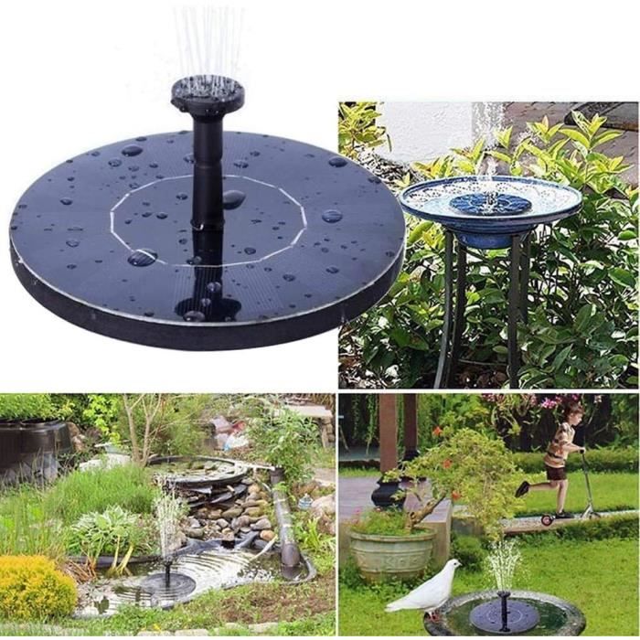 🔥Hot Sales 56% OFF🔥Fontaine solaire, pompe à eau submersible pour bain d'oiseaux avec 4 buses et panneau solaire de 1,4 W, idéale pour l'arrosage extérieur de bassins, piscines, jardins et aquariums.