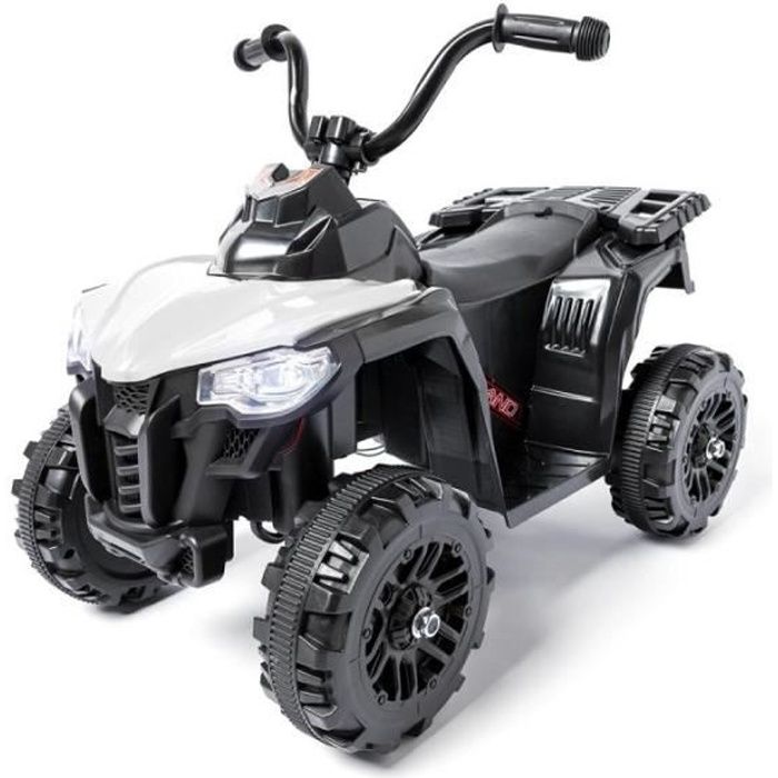 Quad électrique pour enfant Alcyone 6v Blanc - ATAA - Grande stabilité et roues robustes