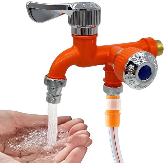 Robinet mural avec douchette, avec pistolet, évier de cuisine, robinet en acier inoxydable, eau
