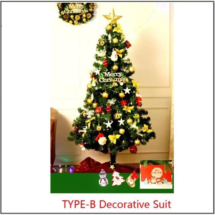 Ensemble de décoration de sapin de Noël vert bricolage,simulation de