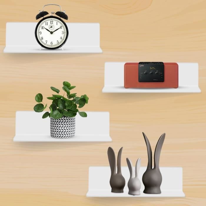 5 Pièces Étagère Murale Étagère Rabattable Étagères De Vêtements