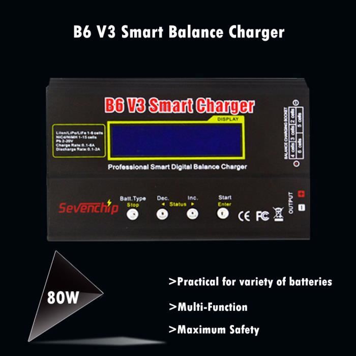 Chargeur de Batterie LiPo Chargeur de Batterie numérique 1S 6S avec Chargeur de Batterie pour chargeurs NiMH NiCD Li Fe avec [436]   Bricolage