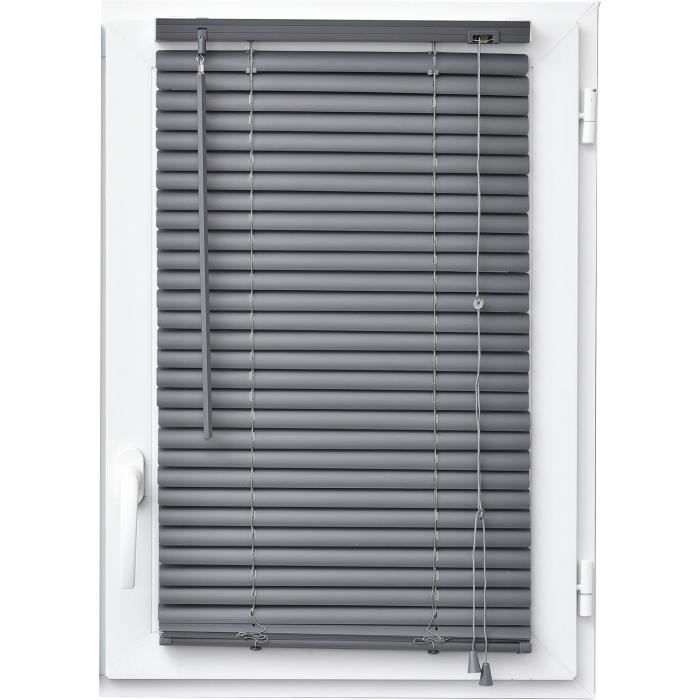 Store Venitien Vinyle Pose Facile Avec Ou Sans Percage Couleur Anthracite Largeur 150 Cm X Hauteur 180 Cm De Madeinnature Achat Vente Store De Fenetre Cdiscount