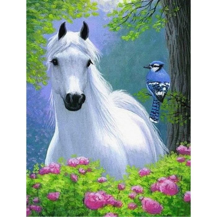 Carrelage Mural Mosaïque Cheval Blanc - 20x20 Cm, Pierre Naturelle, Fait Main (Turquie)